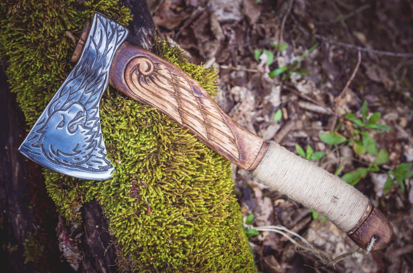 The Eagle Engraved Axe - A Symbolic Blend of Strength and Precision