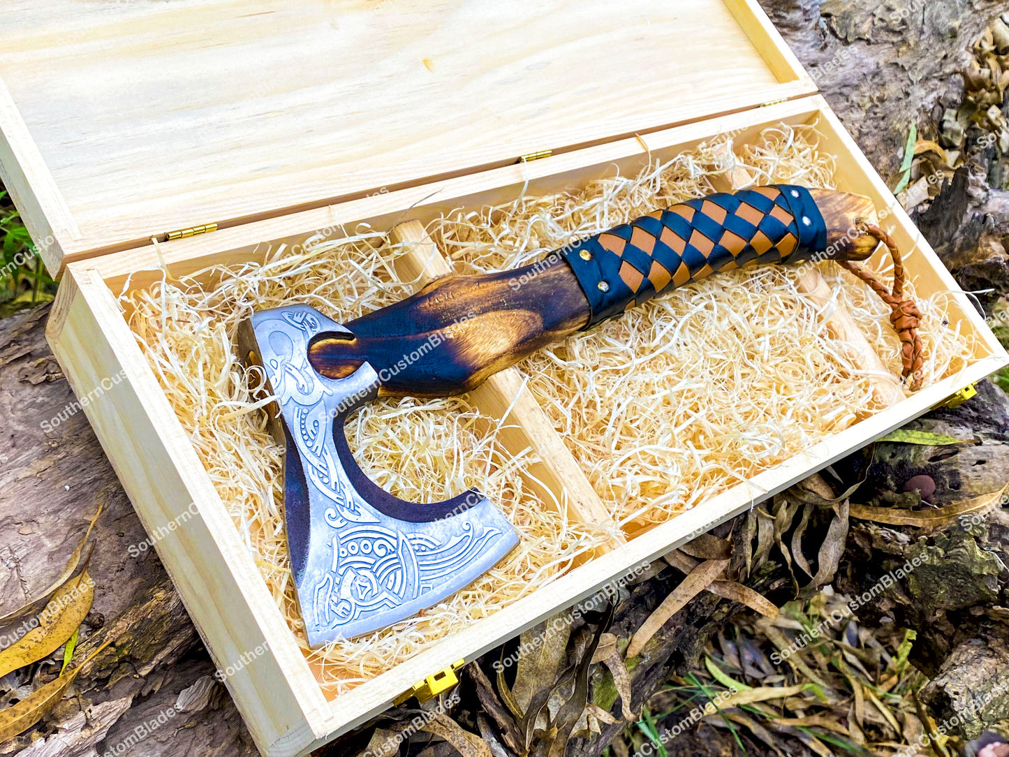 Valhalla Axe With Personalized Wooden Gift Box