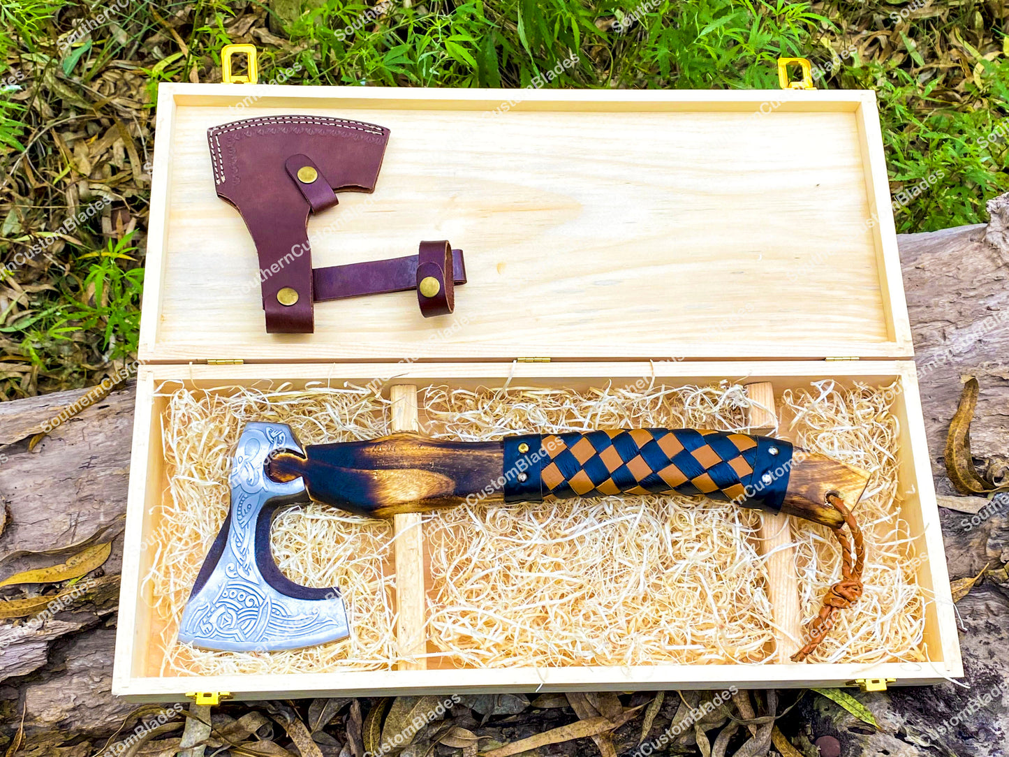 Valhalla Axe With Personalized Wooden Gift Box