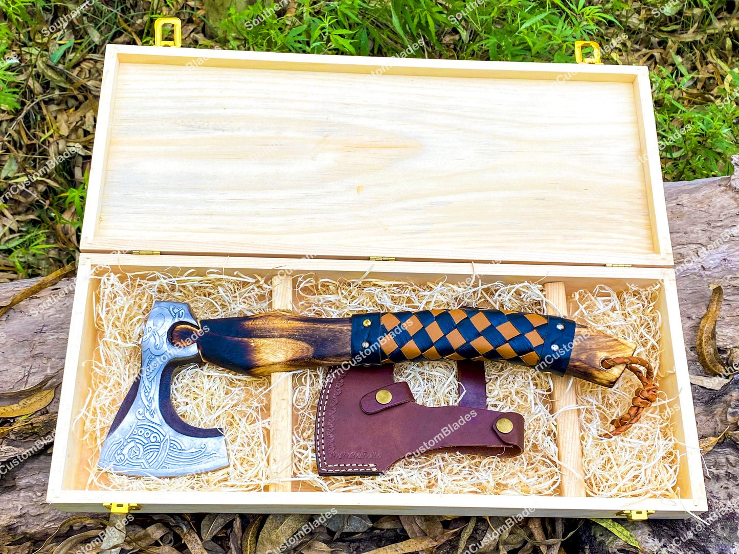 Valhalla Axe With Personalized Wooden Gift Box