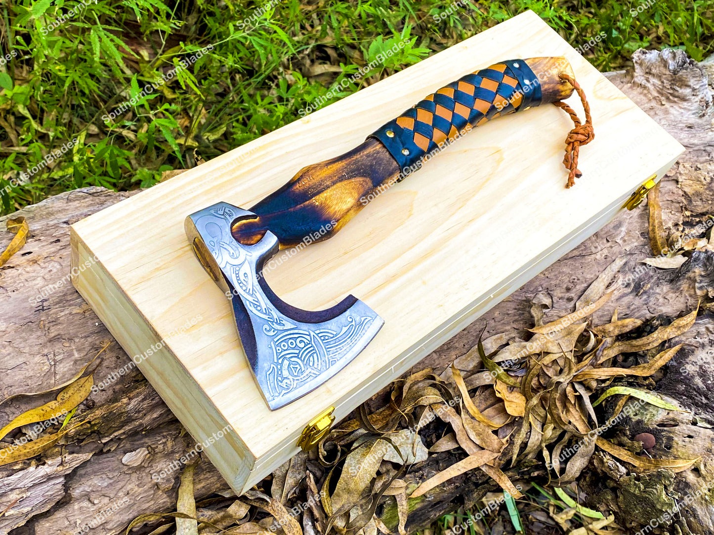 Valhalla Axe With Personalized Wooden Gift Box