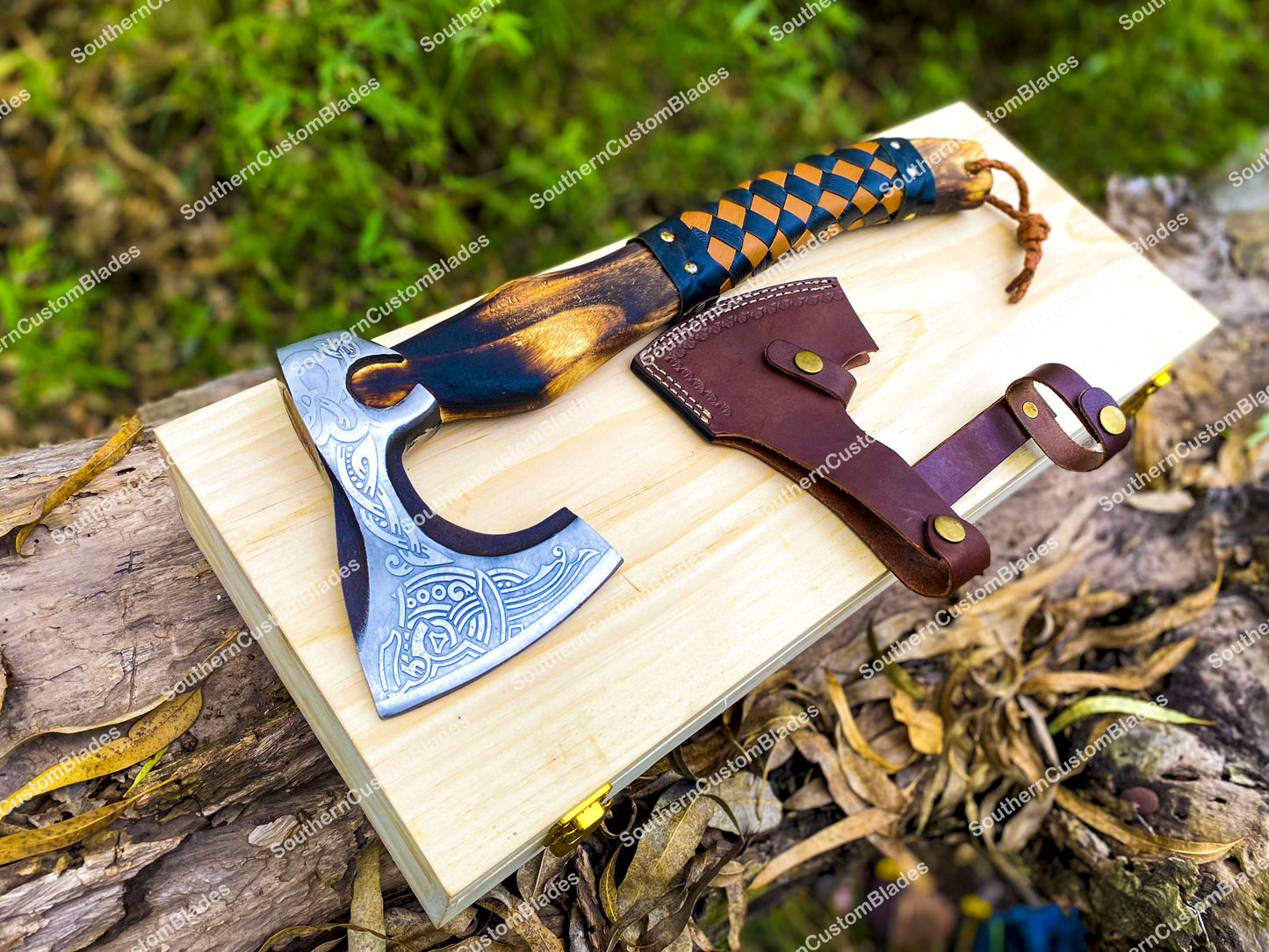 Valhalla Axe With Personalized Wooden Gift Box